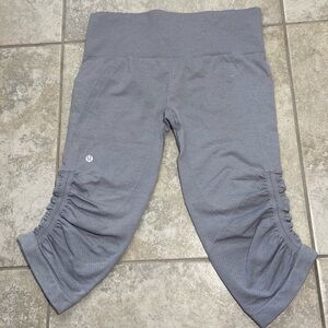 Lululemon In The Flow Gray Crop Leggings